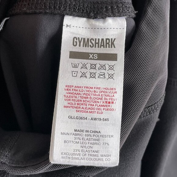 GYMSHARK Womens Size XS Black Leggings Mesh Sections Sheer Around Calf Gym Yoga - Picture 7 of 11